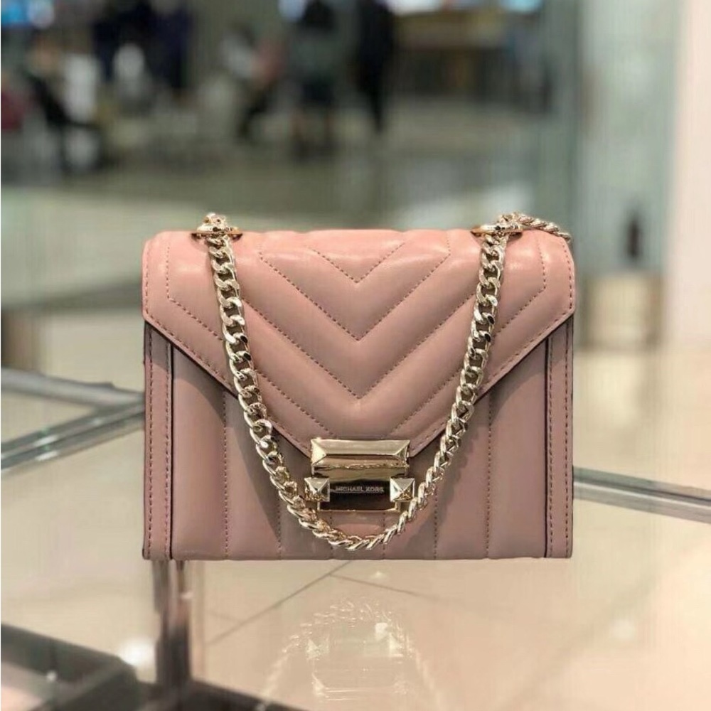 NWT Michael Kors retail store Whitney handbag small Pink with dust bag